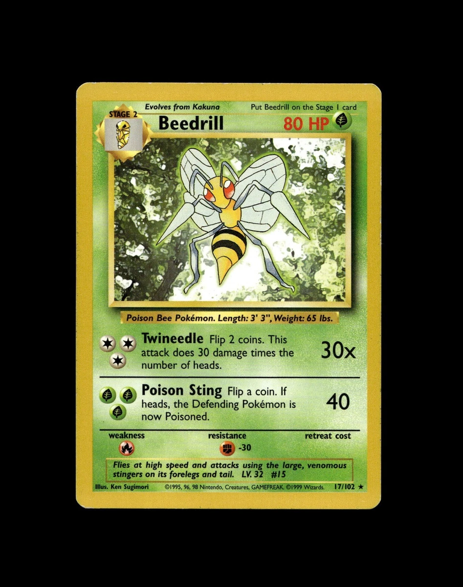 beedrill pokemon card value 17 102 Beedrill · Base Set First Edition #17(Shadowless)