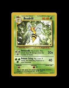 旧裏 PSA9 Beedrill 1999 Shadowless スピアー 1999 Pokemon Topps TV