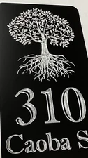 Engraved Tree Of Life Personalized Custom House Number Street Address 8x16 Sign