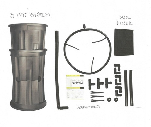 NUTRIFIELD PRO POT KIT 28L POT IN POT SATELLITE, HYDROPONIC SYSTEM RECIRC OR RTW - Picture 2 of 4
