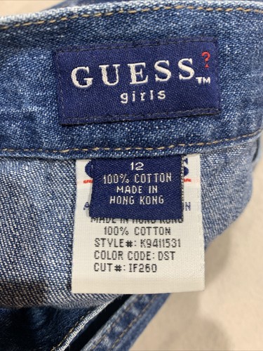 Guess Girls MIdi Skirt Size 12 Denim Side Closure Front Pockets - Picture 2 of 12