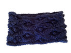 Ob.D. Handmade, Hand Knit Pansy Snood/Cowl, Dark Blue — photo 7