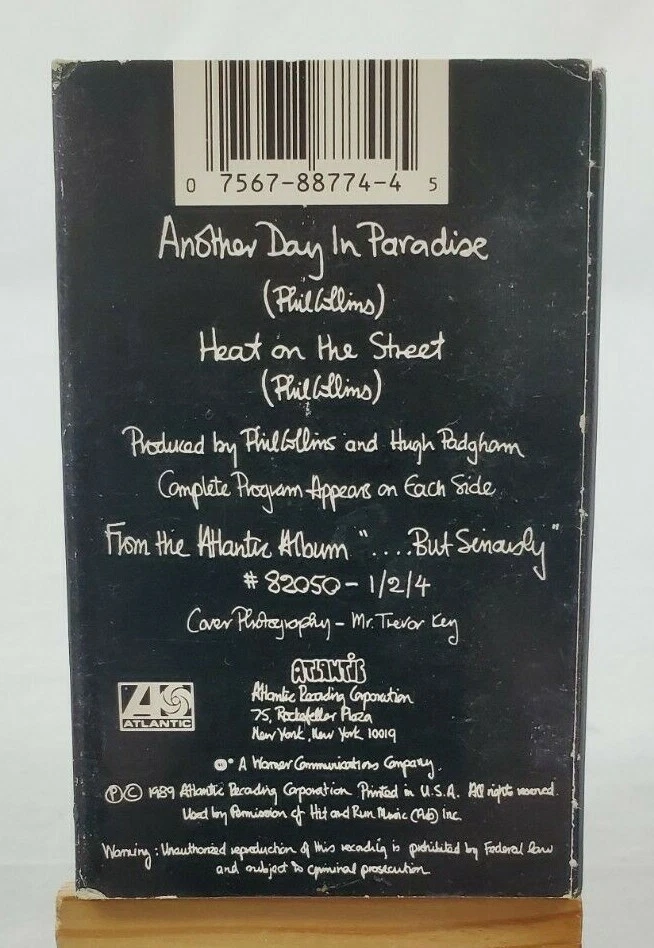 PHIL COLLINS: Another Day in Paradise Cassette Single Atlantic #4-88774/1989 Foto 2 de 4