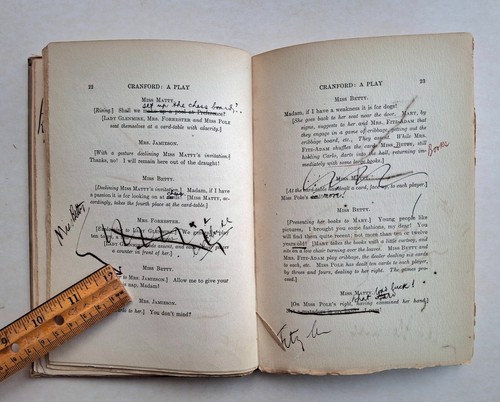 Cranford A Play Antique Theater Artifact Merington wth Written Production Notes - Picture 6 of 12