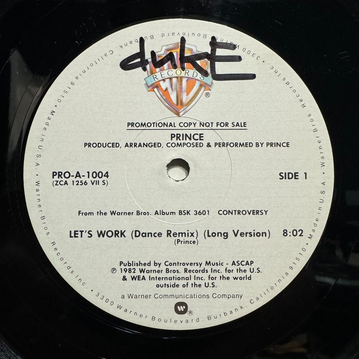 PRINCE - LET'S WORK (+DANCE REMIX) (12