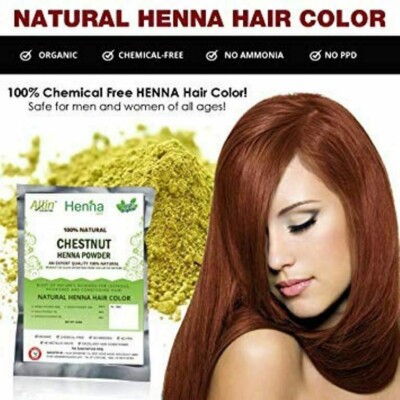 Allin Exporters Chestnut Henna Pulver zum Färben der Haare - 60 Gramm 100% na...