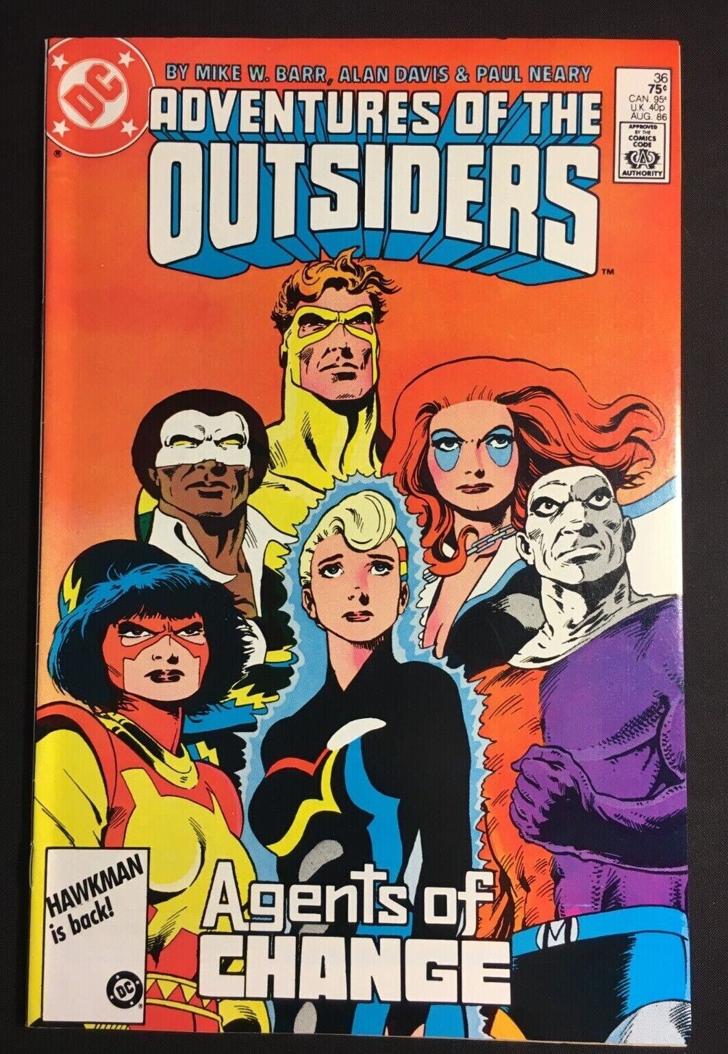 ADVENTURES OF THE OUTSIDERS 36 WINDFALL 1986 DC BLACK LIGHTNING KATANA V 1  