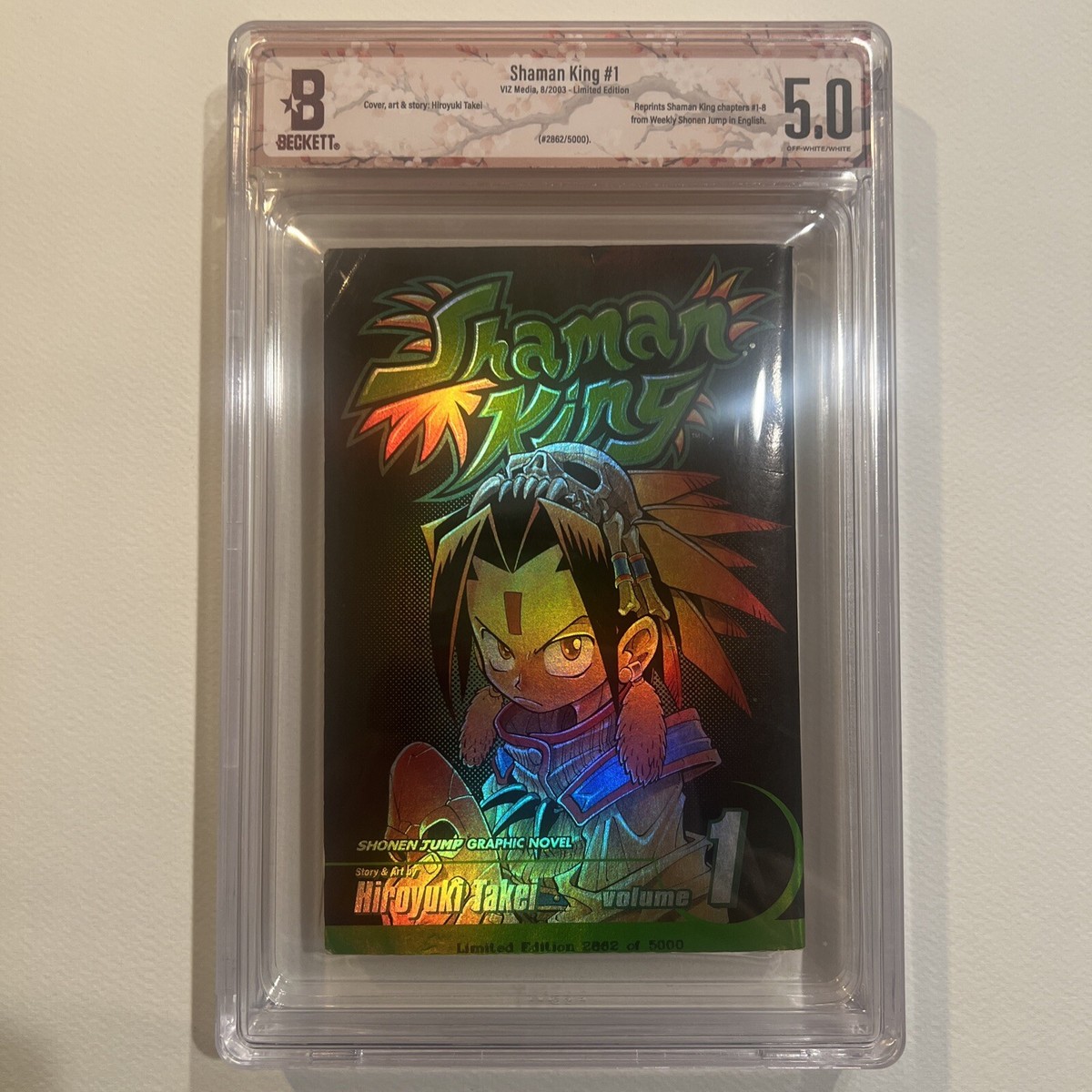 Shaman King Vol. 1 Limited Edition 2862/5000 Foil CBCS Graded 5