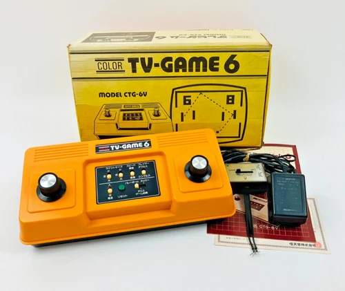 COLOR TV GAME 6 Console Boxed CTG-6V Nintendo Tested System Original AC adapter