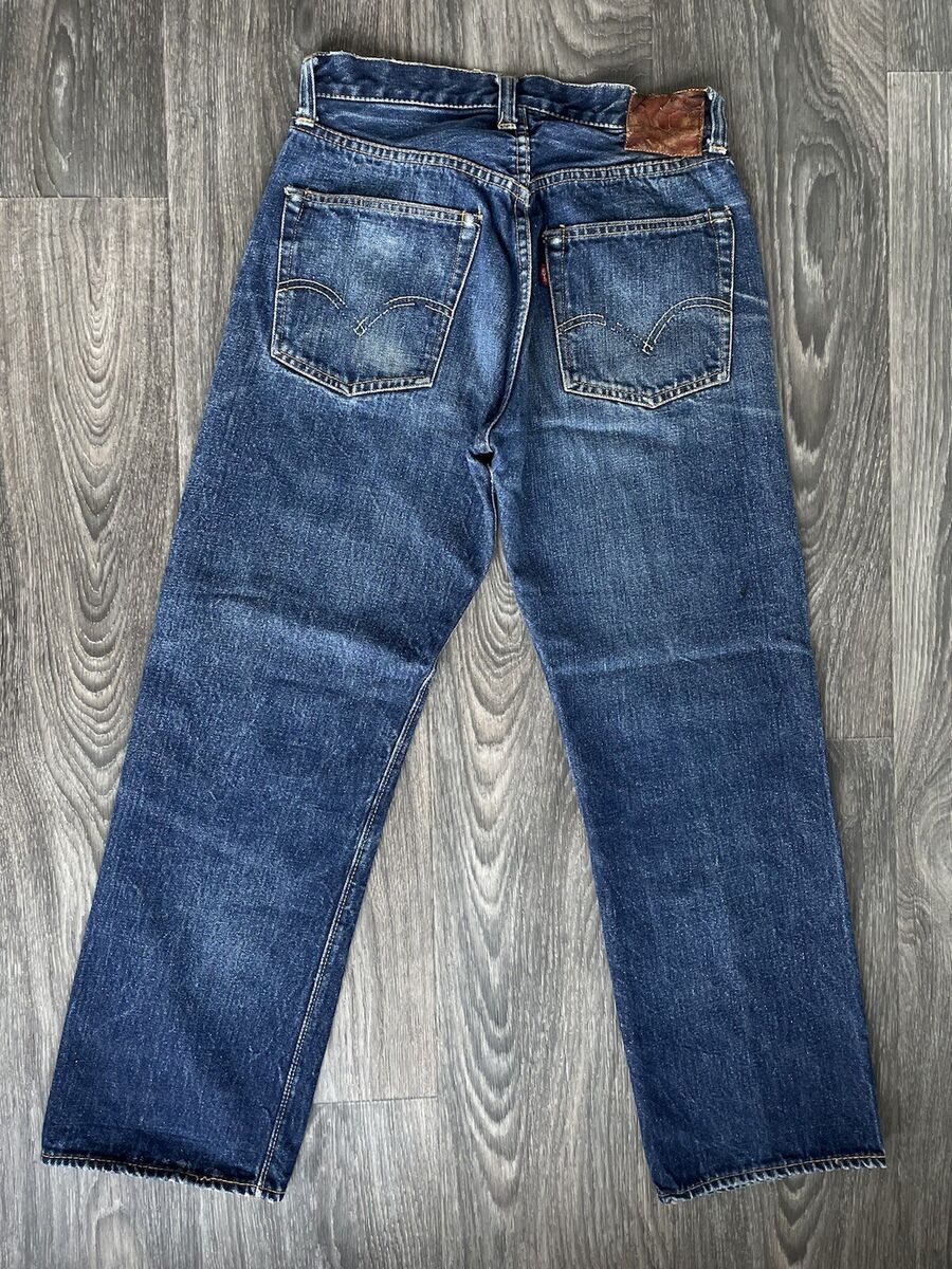 Levis 501 XX Hidden Rivet 1950s Leather Patch Big E Selvedge Levis 501 XX Hidden Rivet 1950s Leather Patch Big E Selvedge