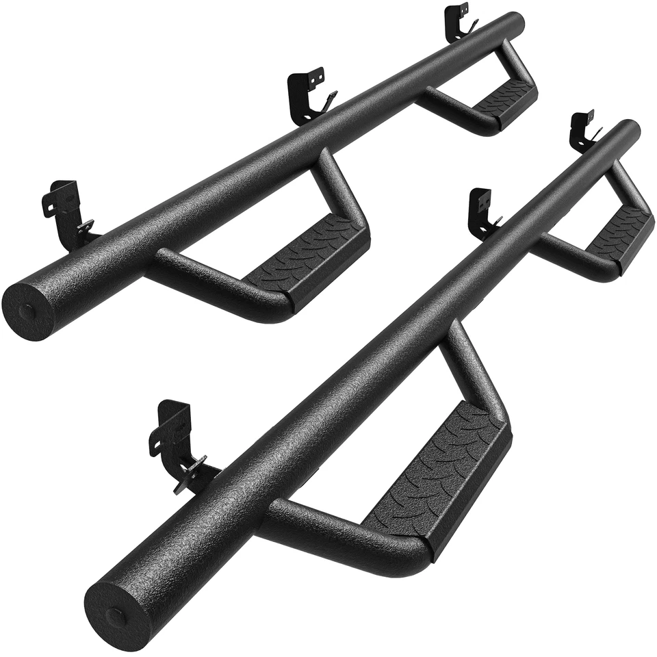 Drop Step Nerf Bars - Black - 2010-2018 Ram 1500/2011-2024 Ram HD Crew Cab Drop Step
