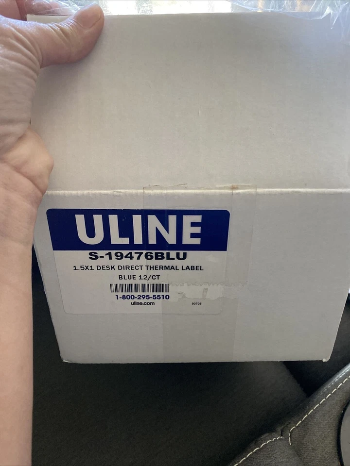 Lot Of 3 Rolls Eltron Zebra thermal Labels 1.5 x 1, 1300/roll, 1 1/2x1 ULINE - Image 3 of 3