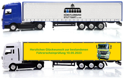 Modell Lkw Wunschtext Name Foto eigene Spedition 1:87 personalisiert Einzelstück - Bild 7 von 10