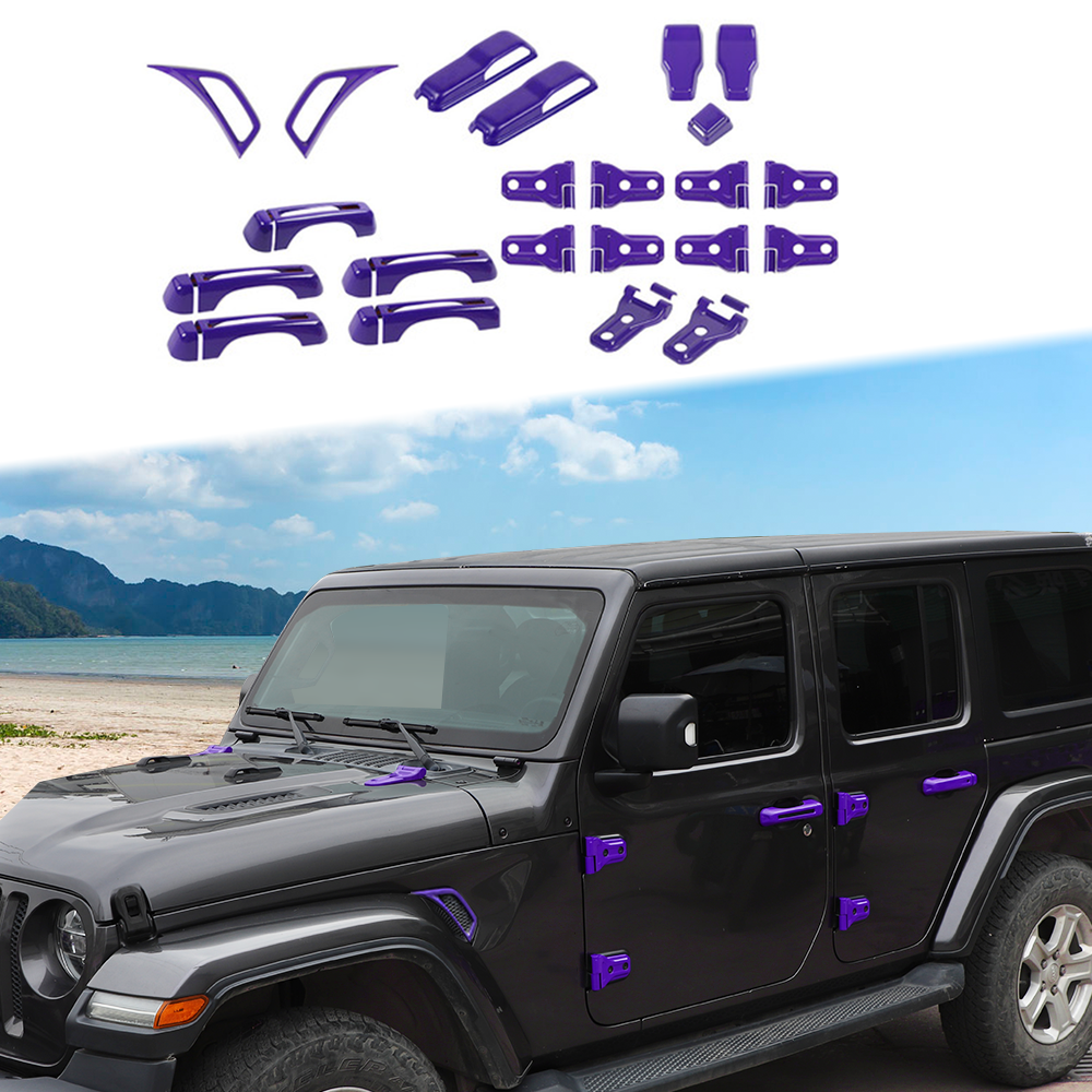 37x Full Set Exterior Cover Trim Kit For Jeep Wrangler JL 18+