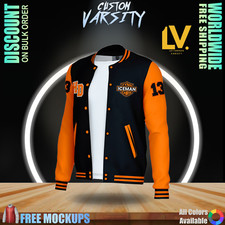 Varsity Letterman Jacket Personalizable for Men Women & Kids College Graduation
