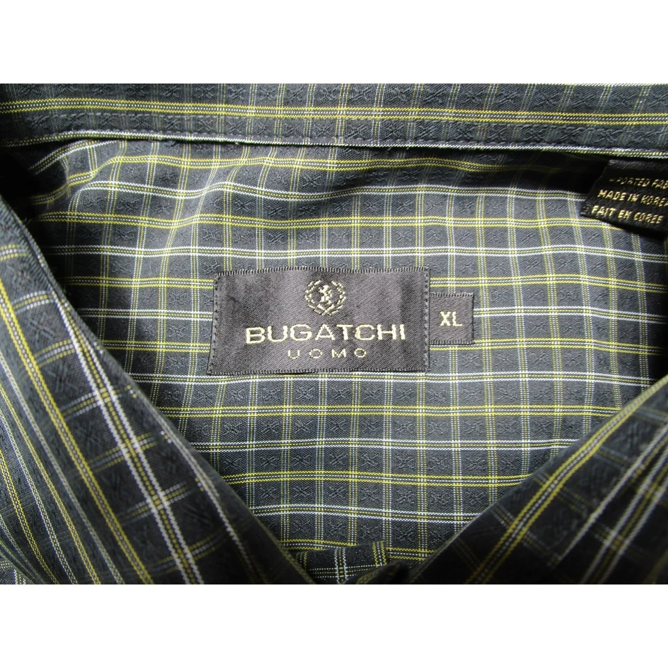 Bugatchi Uomo Men's Size - XL Black Check Long Sleeve Button Down Shirt - Image 4 of 4