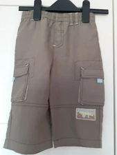 BOYS BEIGE LONG CARGO COMBAT SHORTS SIZE 12 MONTHS