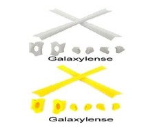 Ear Sock Nose Pad Rubber Kit For Oakley Flak Jacket XLJ Sunglasses YellowWhite