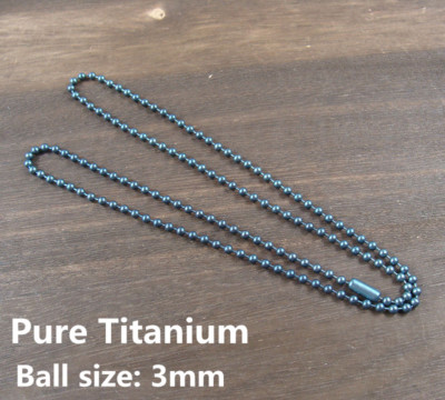 Pure Titanium Necklace Ti Anti-allergy 