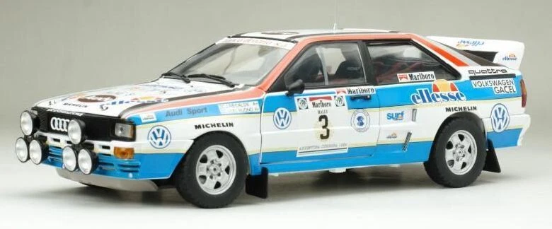 Audi Quattro Rallye 1/18 Autoart Rallye no.1 h. mikkola/a. hertz safari