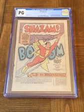 Shazam 1 CGC PG OW (1st app Shazam/ Captain Marvel in Bronze Age)- Splash Page