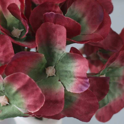 Set of 24 Faux Hydrangea 7'' Tall Picks for Flower Arrangements, Favors, Crafting