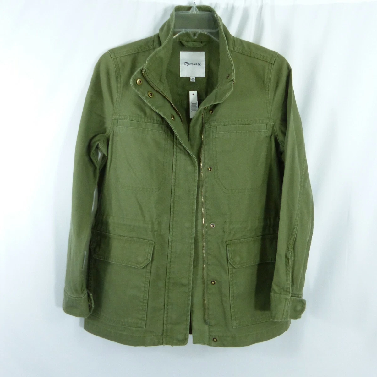 Madewell Dispatch Jacket Coat Green Sz XS FLAW Green Zip Up