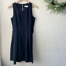 Ann Taylor Loft Blue Pleated Dress Women's Sleeveless Mini Casual Cocktail Sz 2