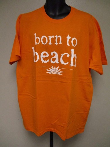 New-"Born To Beach" Adult Mens Sizes S-M-L-XL-2XL Graphic Shirt - Picture 4 of 19