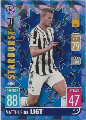 2021-22 Topps UEFA Match Attax Extra MATTHIJS DE LIGT Blue Crystal Foil #SB14