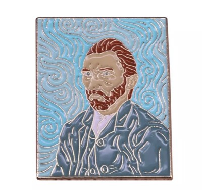 Van Gogh Selbstporträt Metall Emaille Anstecknadel Abzeichen Kunst Vincent Van Gough