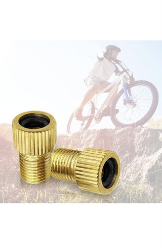 AU Brass Presta Valve Adaptor (Pack of 5 + 10 Caps) Presta to Schrader For Bike - Picture 7 of 7