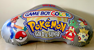 GAME BOY COLOR & Pokémon GOLD & SILVER INFLATABLE DISPLAY WITH FIVE CHARACTERS