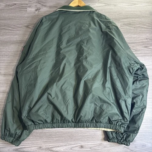 Vintage 90s Tommy Hilfiger Faded Green Harrington Bomber Jacket Full Zip Large image 5