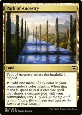 X 1 Path of Ancestry NM-M CMR 353 MTG Magic The Gathering