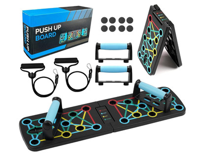 17-in-1 Foldable Push-Up Board with Handle for Muscle Training Push-Up Frame