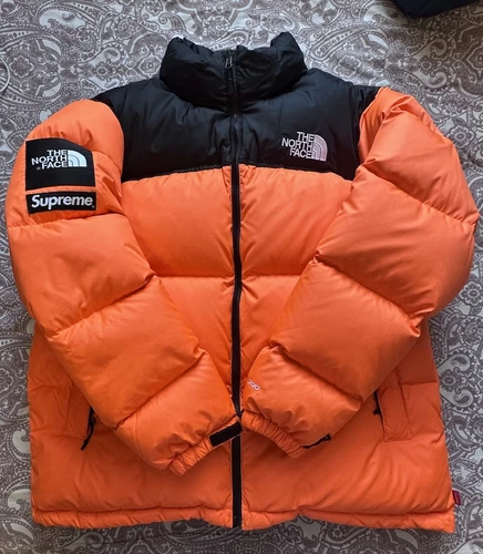 SUPREME x THE NORTH FACE NUPSTE GIACCA ARANCIONE TAGLIA XL P E 2016 TNF RARA
