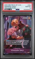 One Piece OP12 Legacy of the Master - Vinsmoke Sanji - OP10-063 TR - PSA 10