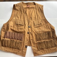 Vintage Ideal Hunting Vest Mens Brown Ammo Shell Loops Utility Cabin Lodge Decor