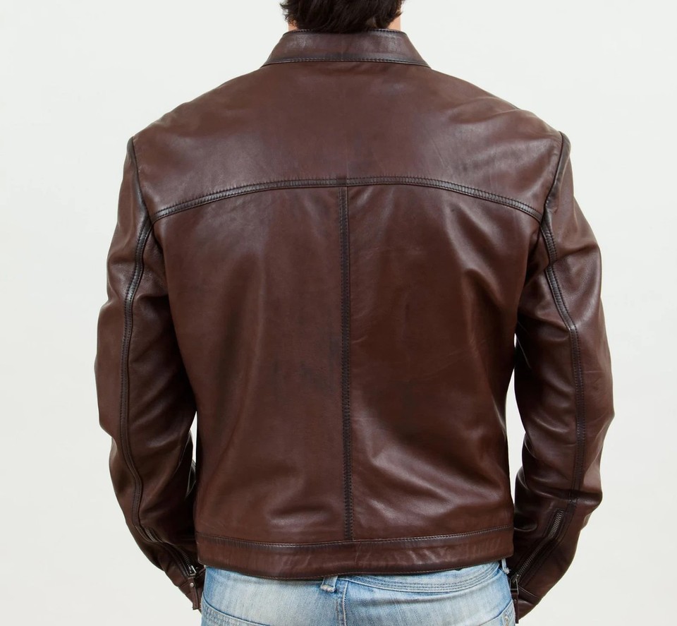 PRO FUTURE ASPIDEX Motorjack voor heren, leer, vintage Custom & Café, racejack, Harley-stijl, bruin, 5XL PRO FUTURE ASPIDEX Motorjack voor heren, leer, vintage Custom & Café, racejack, Harley-stijl, bruin, 5XL