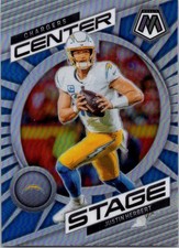 2023 Panini Mosaic #CS-JH Justin Herbert Center Stage Silver