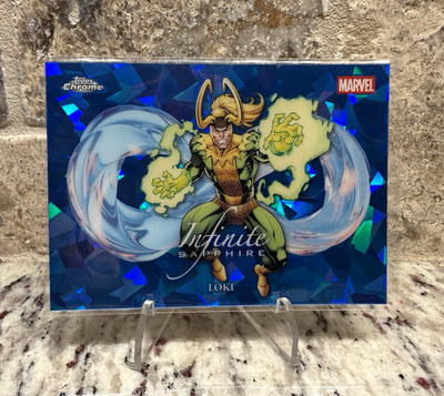 Topps 2026 Topps Chrome Marvel Comics Loki Infinite Sapphire SSP Case Hit