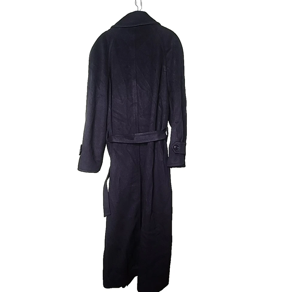 Abrigo Largo Charles Klein De Colección 2X Lana Negro Clásico Dinero Antiguo Preppy EE. UU. Foto 2 de 4