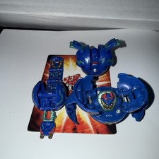Bakugan Battle Brawlers Lot of 3 Aquos Blue Figures + Card Team Set