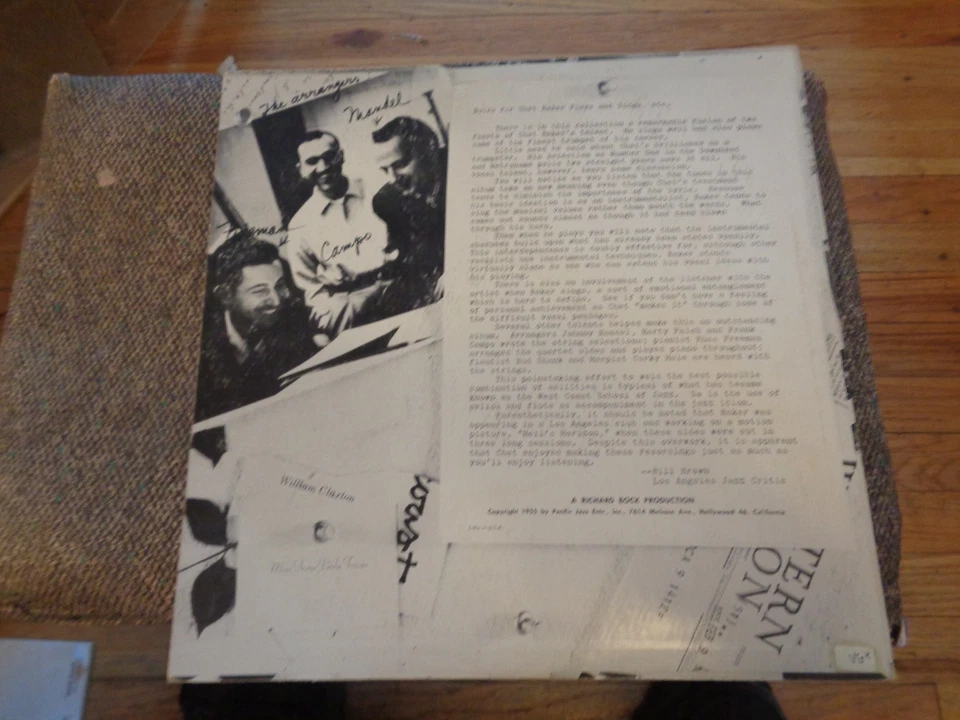 Chet Baker Sings & Plays w/Bud Shank/Russ Freeman& Strings,Pacific Jazz,Mono LP - Image 2 of 4
