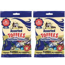 Assorted English Toffees & Chocolate Éclairs – British Candy Mix with English Cr