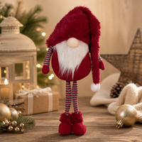 Weihnachtswichtel 55Cm Gnom Stehend Rot Dekofigur Weihnachten Lange ZipfelmüTze