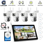 Smart 10CH 1080P Outdoor Wireless Security Camera System WIFI CCTV Audio NVR Kit