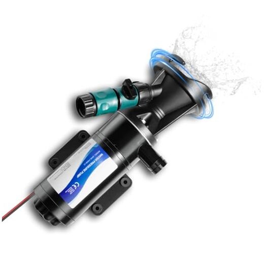 12V Portable Sump Pump with 3.2ft Lift 10ft Range Fast Powerful