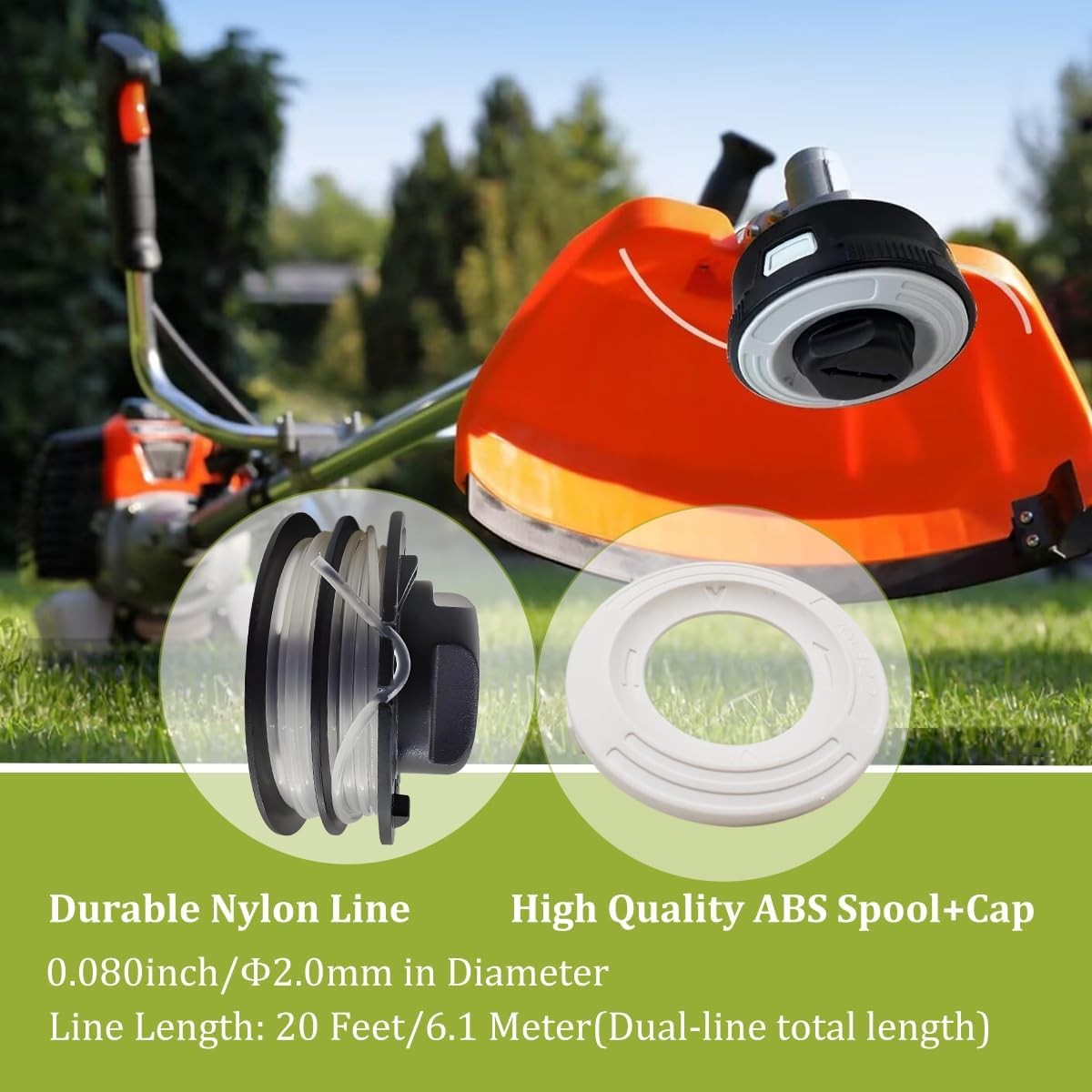 6-Pack C3-2 Trimmer Head Spool Replacement Kit for Stihl Autocut FSA... 